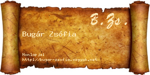 Bugár Zsófia névjegykártya