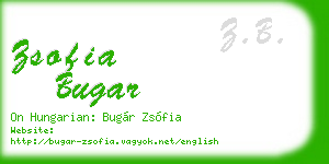 zsofia bugar business card