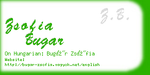 zsofia bugar business card